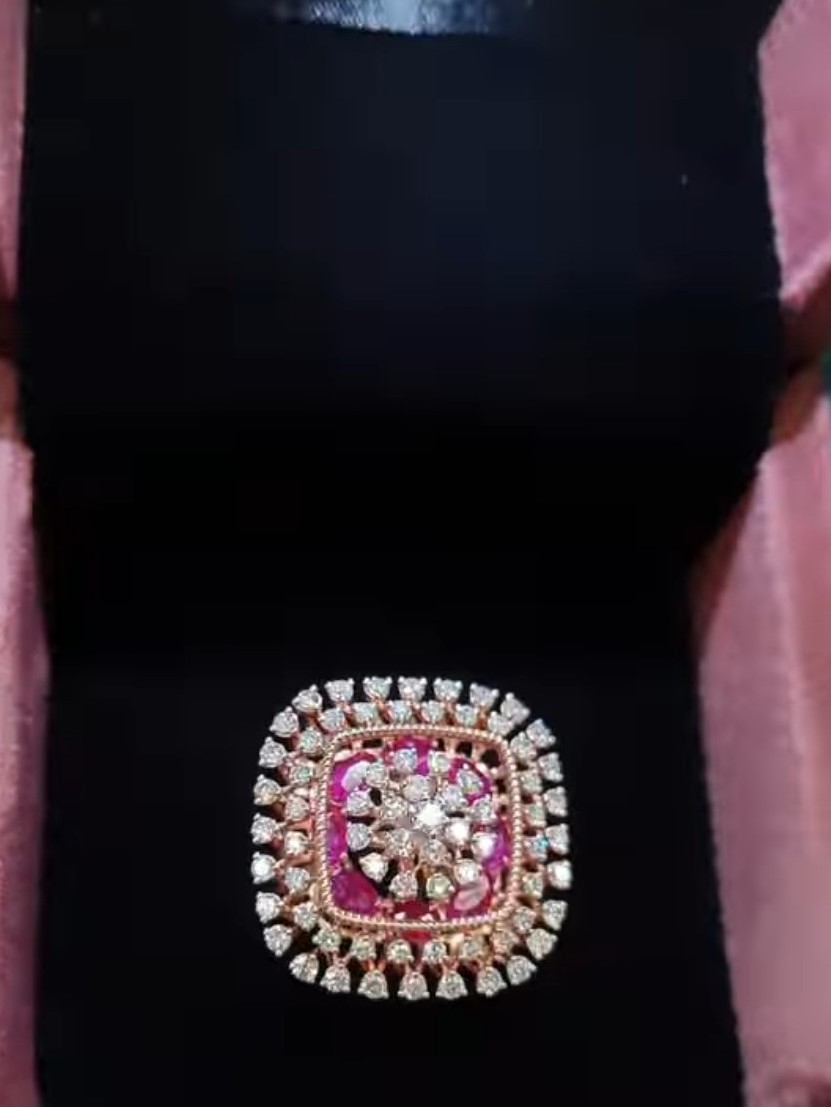 Pink Charming Blossoms Ring